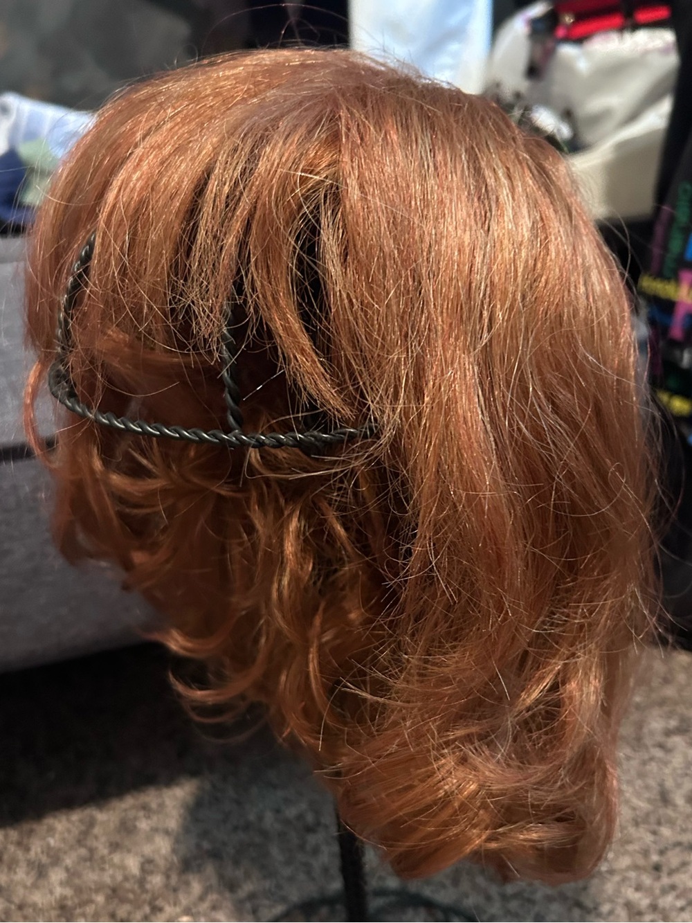 REVLON Full Mono Top Short Wig - highlighted auburn - in box